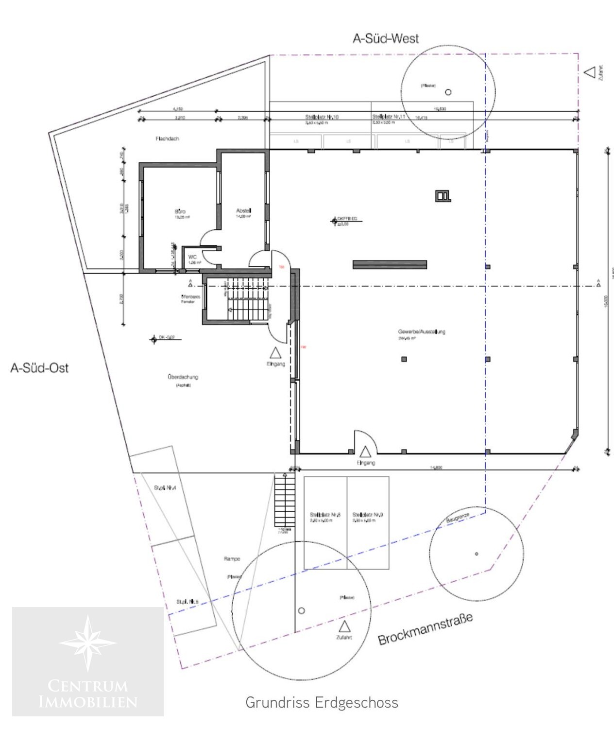 Grundriss - Ladenfläche Offenbach – 280 m² gegenüber Innovationscampus, ideal für Gastronomie - Ladenfläche Offenbach – 280 m² gegenüber Innovationscampus, ideal für Gastronomie